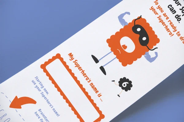 Livre objet à dérouler 100% compostable - Scrollino Mon super héros - Image 4