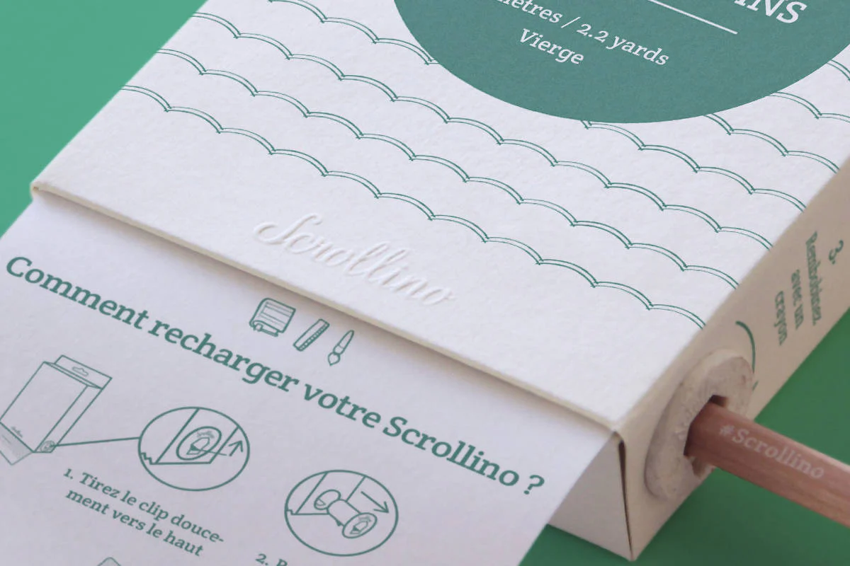 Livre objet à dérouler 100% compostable - Scrollino Pour mes Dessins - Image 2