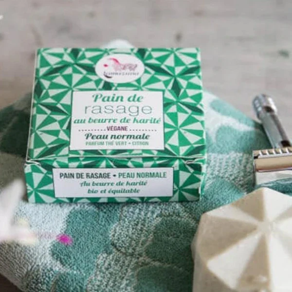 Pain de rasage solide au beurre de karité I Thé vert citron - Image 6