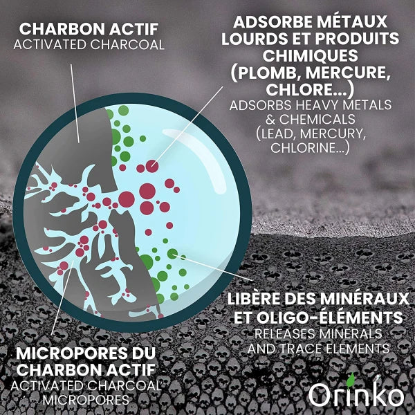 Lot de 2 Charbons actifs Binchotan de Kishu + 15 Perles de céramique EM® - Image 2