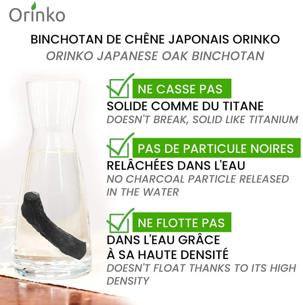 Lot de 2 Charbons actifs Binchotan de Kishu + 15 Perles de céramique EM® - Image 3