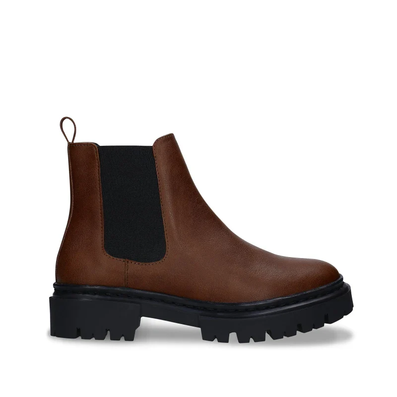 Lot de 2 paires de bottines en cuir recyclé  marron et noir – Molly - Image 2