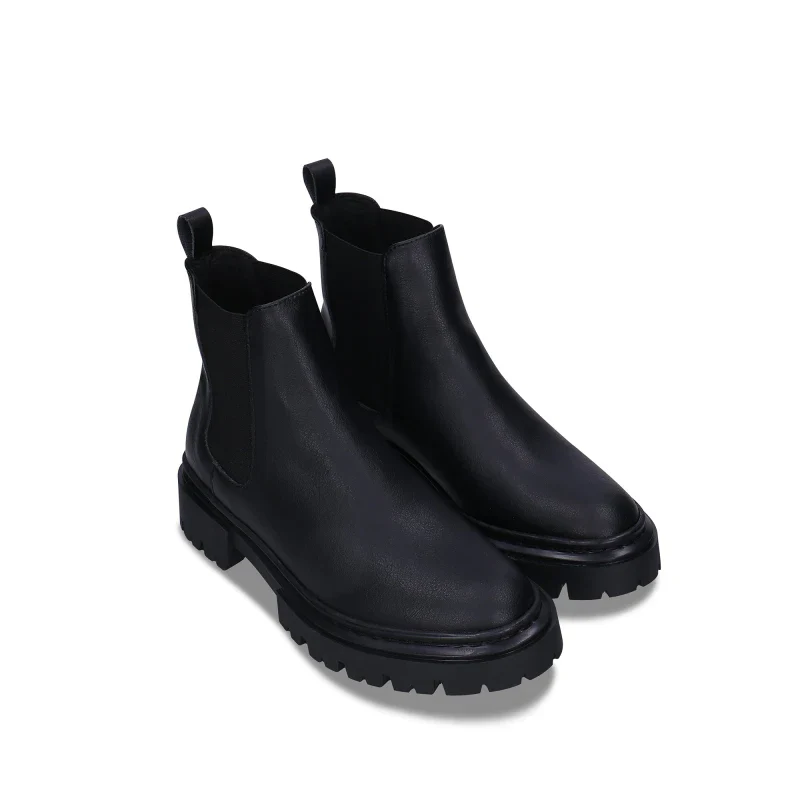 Lot de 2 paires de bottines en cuir recyclé  marron et noir – Molly - Image 5