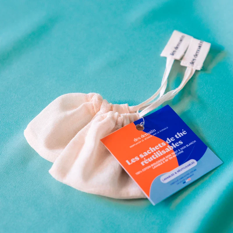 Lot de 2 sachets de thé en coton bio - Image 5