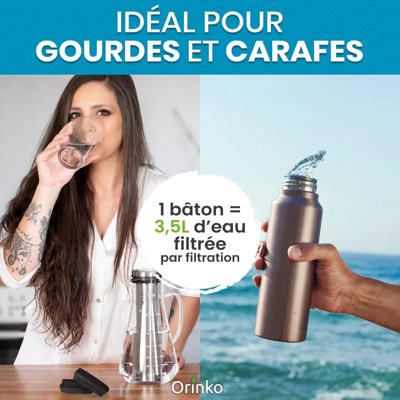 Lot de 4 Charbon Actif pour Eau - Binchotan de Kishu - Image 5