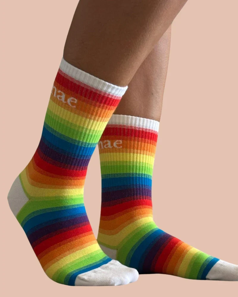 Lot de chaussette en Coton Biologique - Trio de Chaussettes Arc-en-Ciel - Image 4
