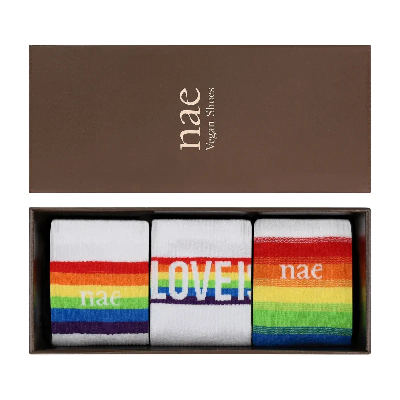 Lot de chaussette en Coton Biologique - Trio de Chaussettes Arc-en-Ciel - Image 5