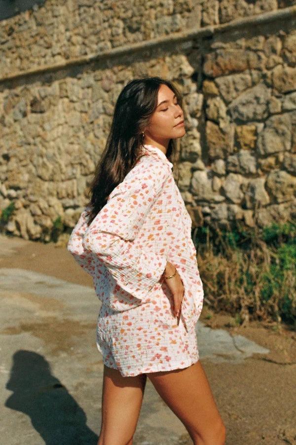 Chemise de plage oversize motif fleurs - Louise - Image 6