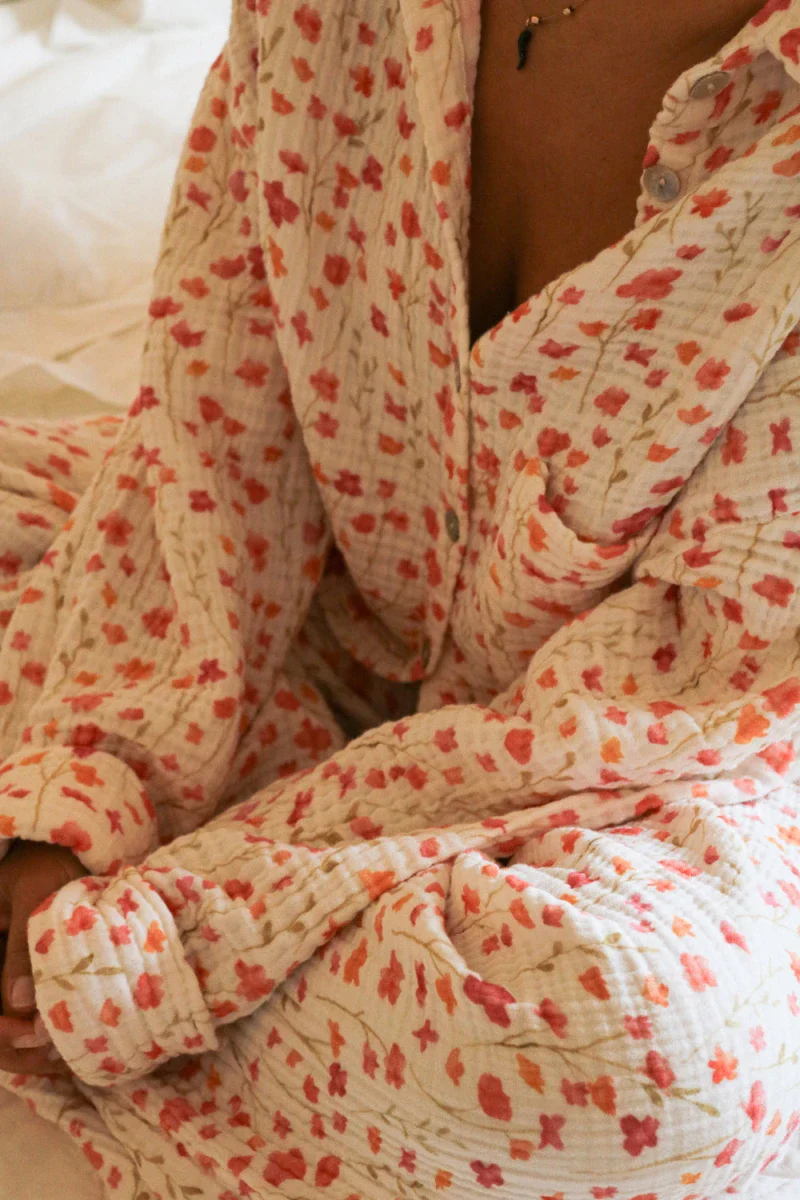 Chemise de plage oversize motif fleurs - Louise - Image 8