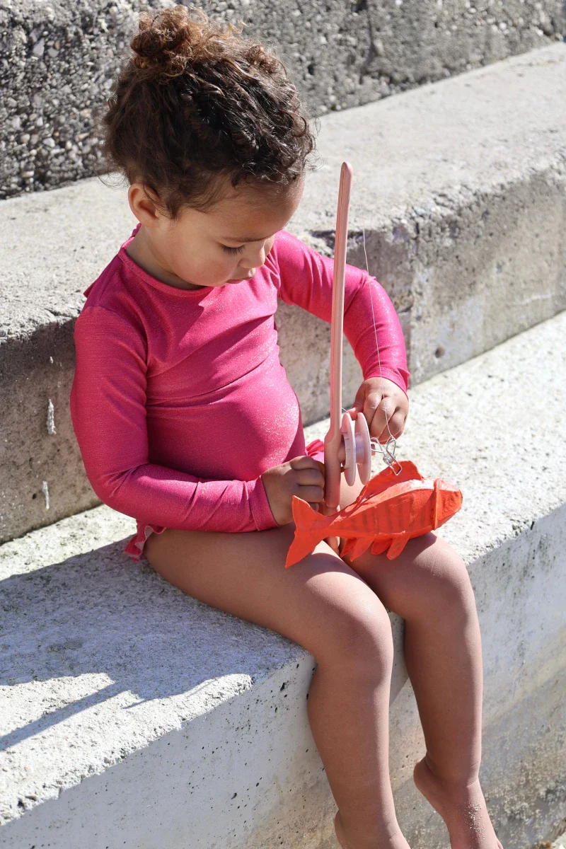 Maillot de bain Alba framboise en matières recyclées - Image 2
