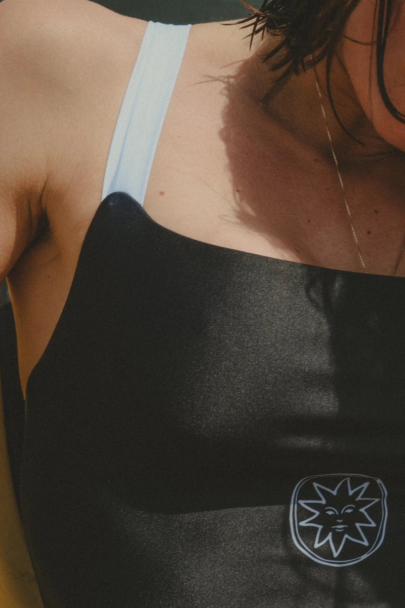 Maillot de bain une pièce Coco - Éco-responsable et Vintage - Candy black - Image 2