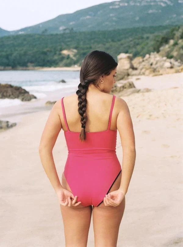 Maillot de bain une pièce réversible Bleu/Rose - Giali - Image 7