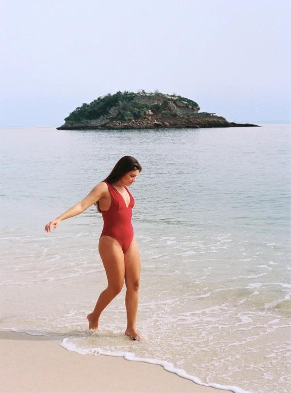 Maillot de bain une pièce réversible Rose/Cerise - Aléria - Image 4