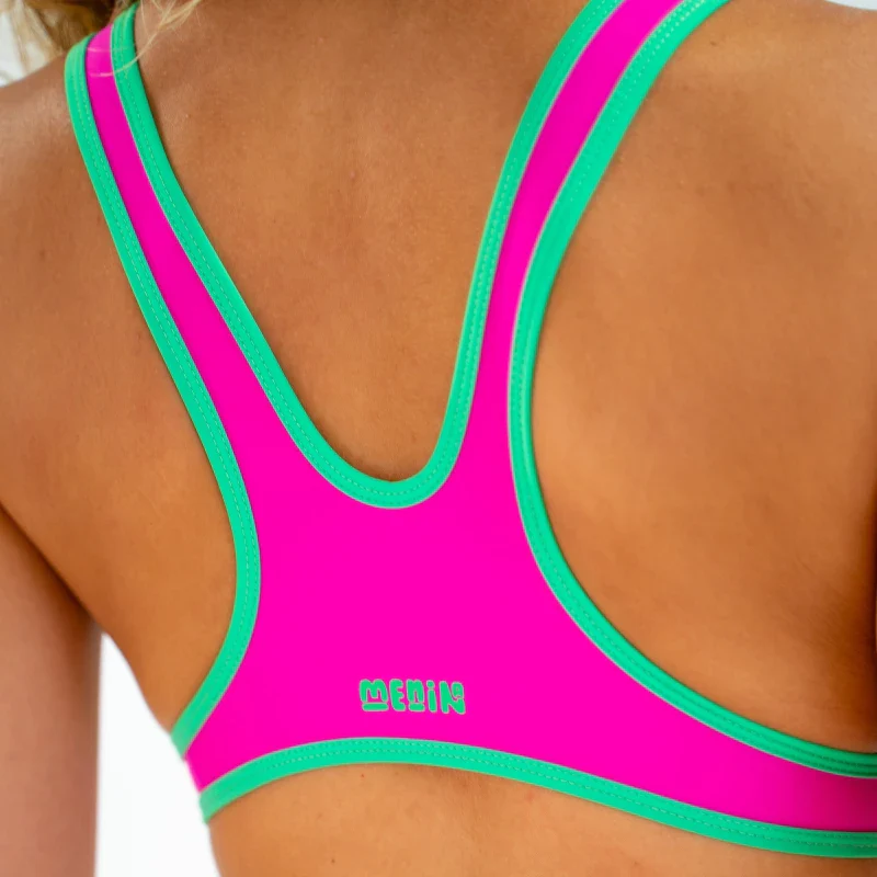 Maillot menstruel 1 pièce pour natation Rose flashy - Amazonia - Image 5