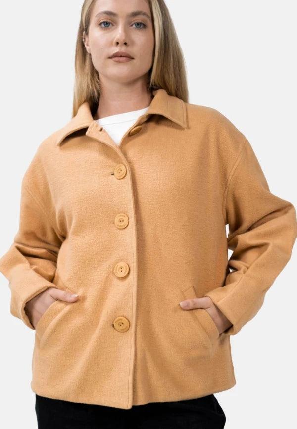 Manteau cocoon camel - Malmö MMX - Image 15