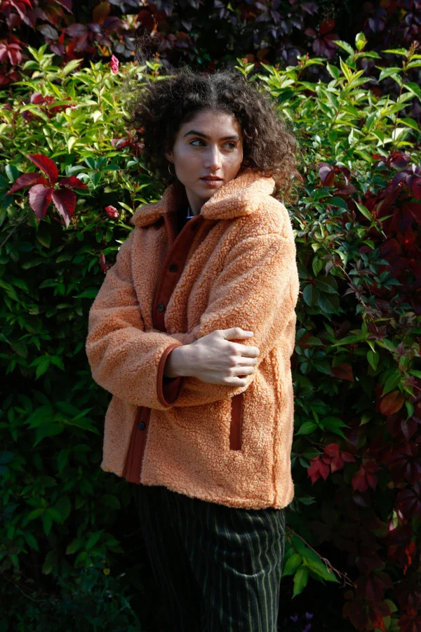 Manteau en polaire recyclée PET Orange - Lexi - Image 5