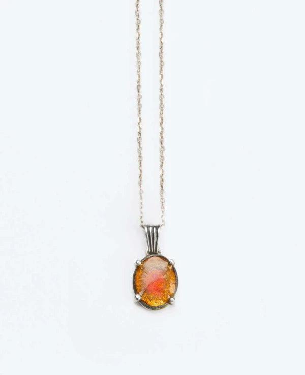 Médaillon en argent avec émail rouge et dorée - Soul Love - Image 4