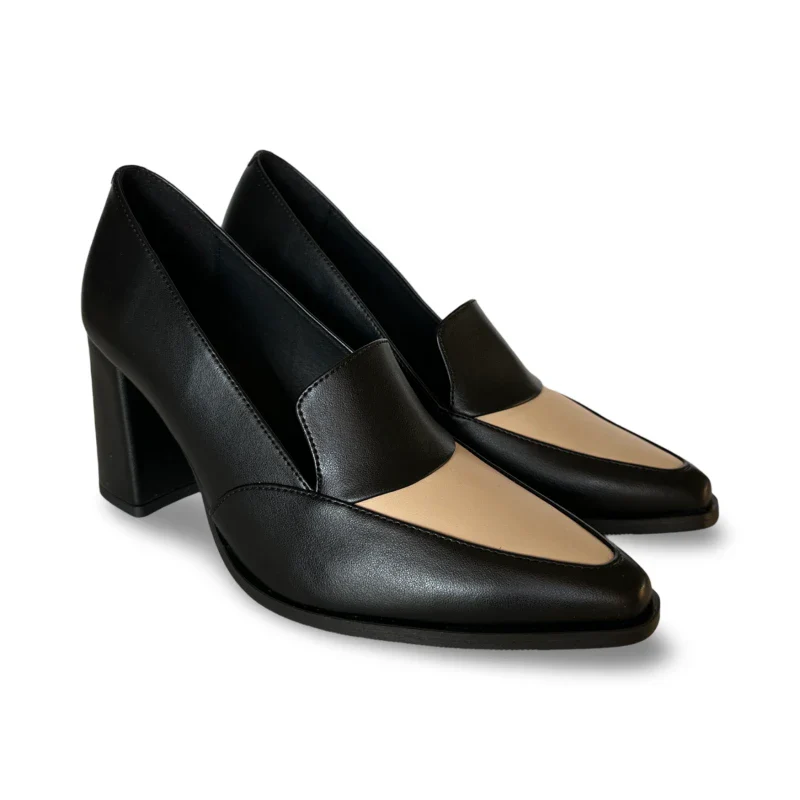 Mocassin à talon  végan - JULIA Black - Image 4