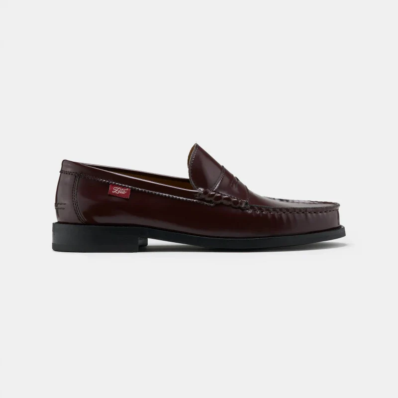 Mocassins véganes unisexes - Braga bordeaux brillante - Image 3