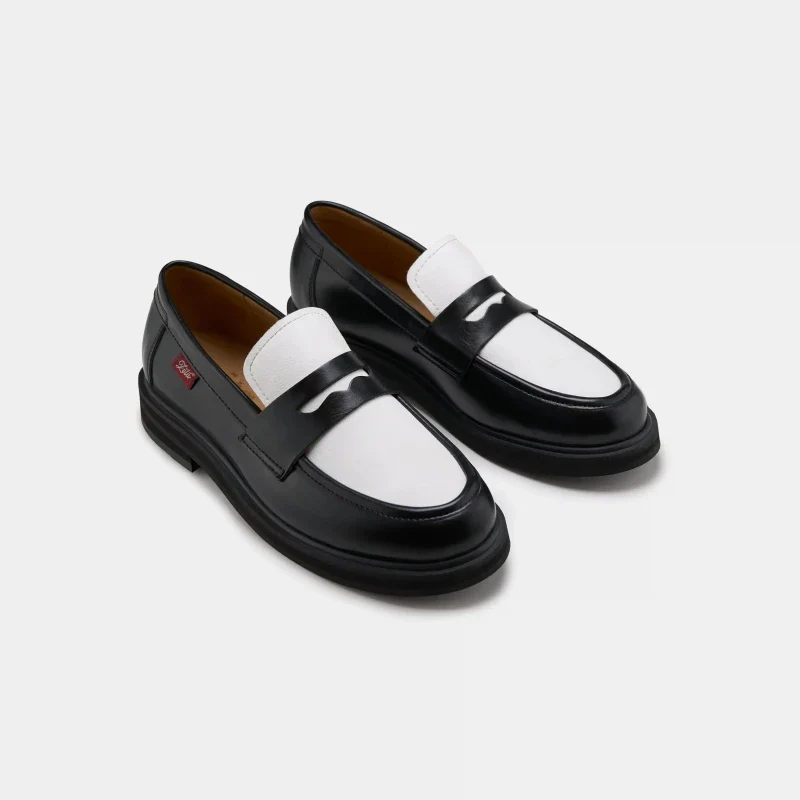 Mocassins véganes unisexes - Douro noir - blanc - Image 2