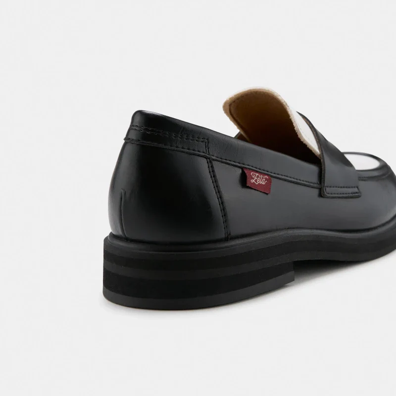 Mocassins véganes unisexes - Douro noir - blanc - Image 4