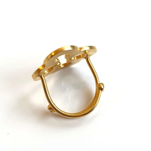 Bague ajustable Sursock dorée - Image 3
