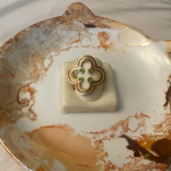 Bague ajustable Sursock dorée - Image 8