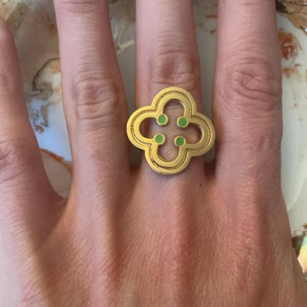 Bague ajustable Sursock dorée - Image 9