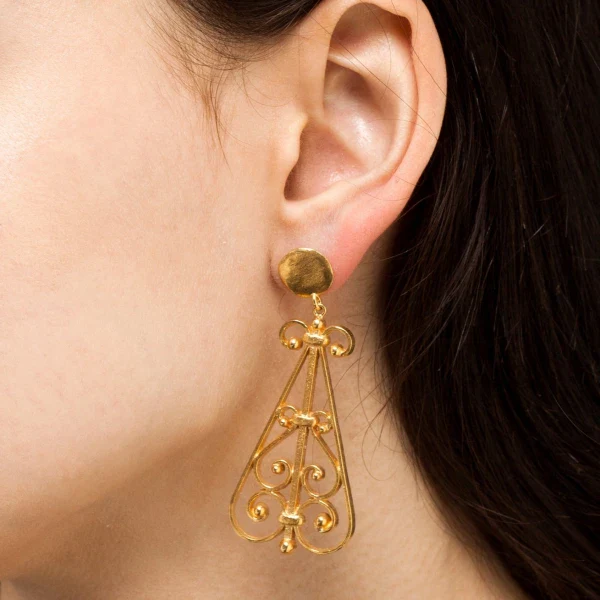 Boucles d'oreilles formes arrondies Beyrouth I Triangle ou Ovale - Image 2