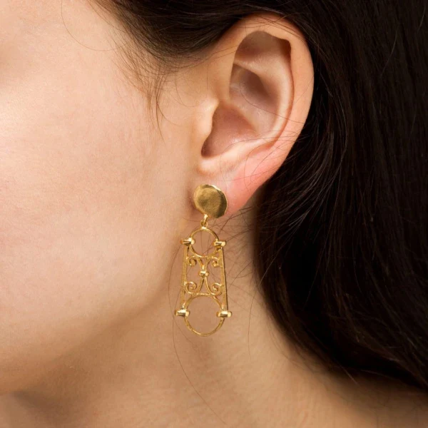Boucles d'oreilles formes arrondies Beyrouth I Triangle ou Ovale - Image 4