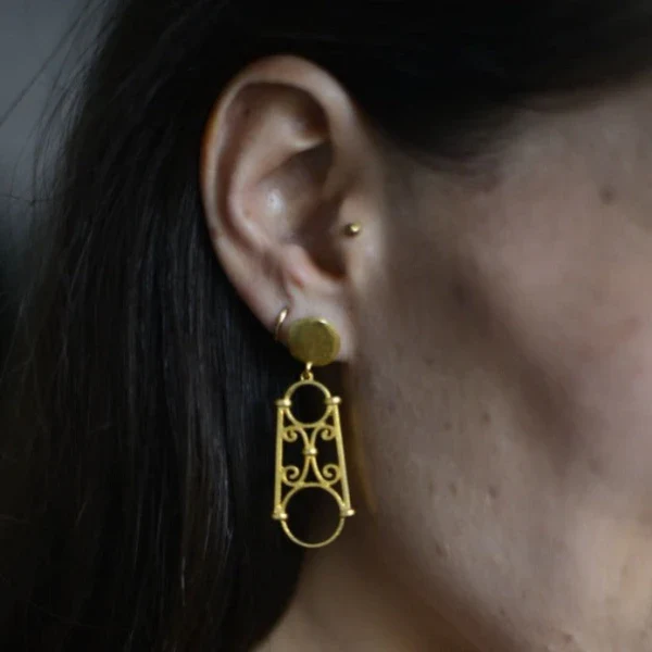 Boucles d'oreilles formes arrondies Beyrouth I Triangle ou Ovale - Image 5