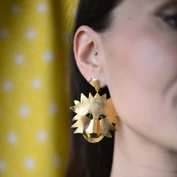 Boucles d'oreilles Jungle Lion - Image 3