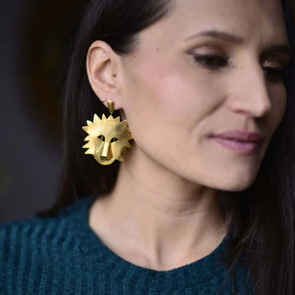 Boucles d'oreilles Jungle Lion - Image 5