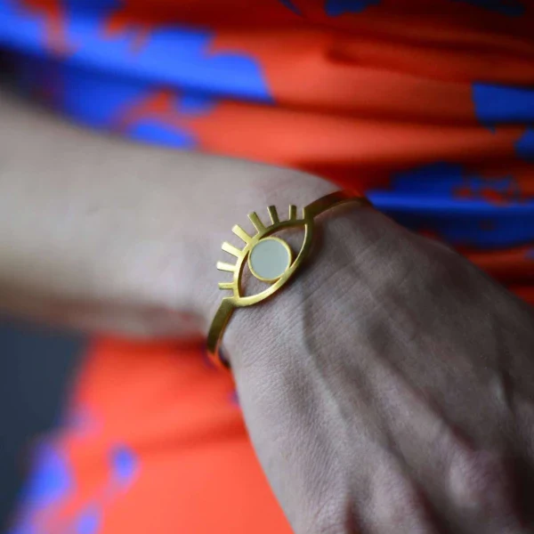 Bracelet doré ajustable oeil I Plusieurs coloris - Image 8