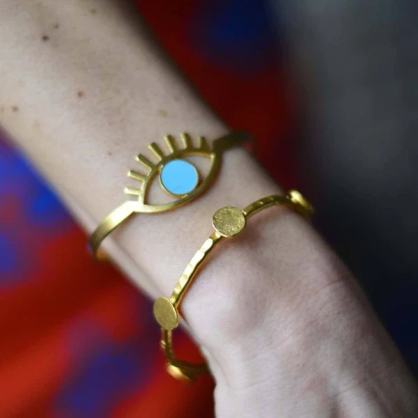 Bracelet doré ajustable oeil I Plusieurs coloris - Image 9