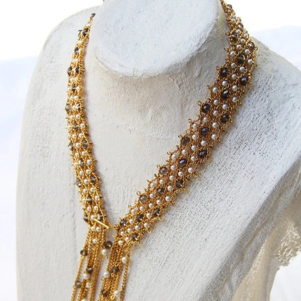 Collier cravate à perles d'eau Chaines & Co - Image 3