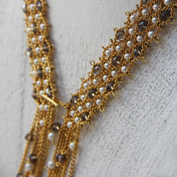 Collier cravate à perles d'eau Chaines & Co - Image 8