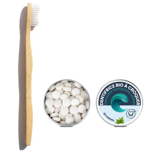 Pack - Dentifrice solide à croquer et brosse à dents en bambou - Image 2