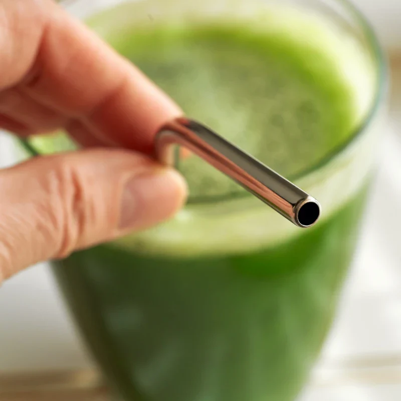 Paille courbée en acier inoxydable - Image 4