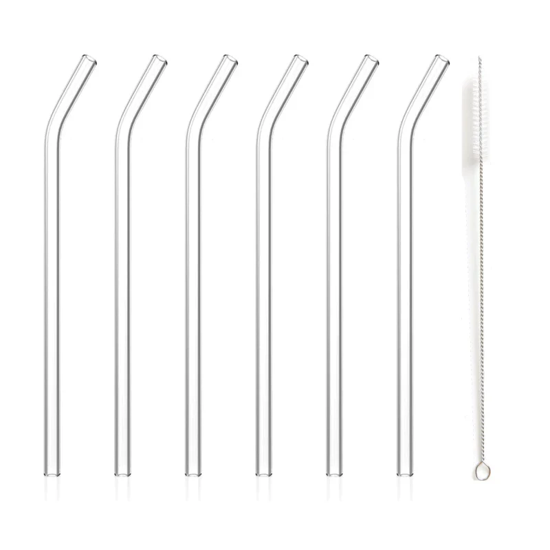 Paille courbée en verre en vrac - Image 3