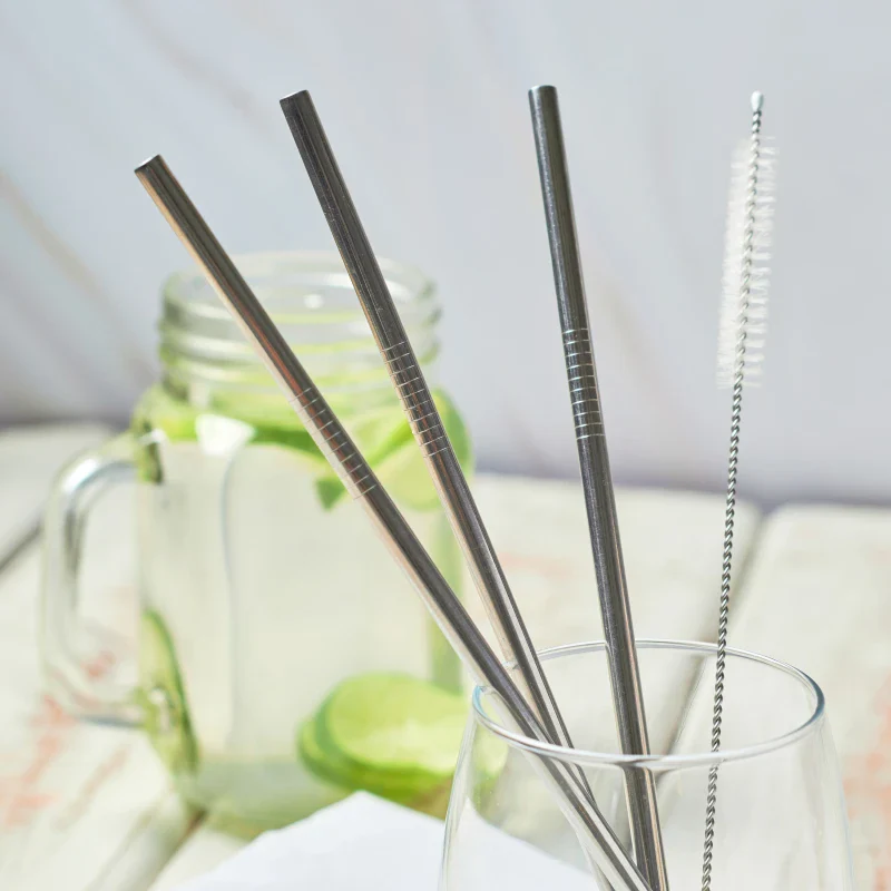 Paille droite en acier inoxydable - Image 9