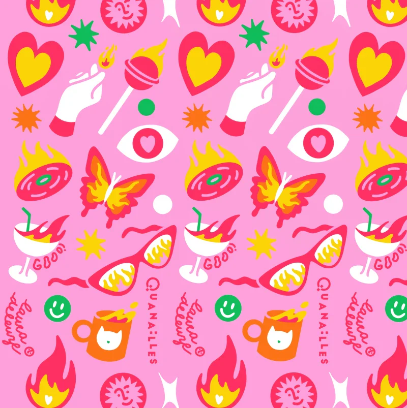 Paire de chaussettes dépareillées "On Fire" Rose & Fuchsia - Image 4