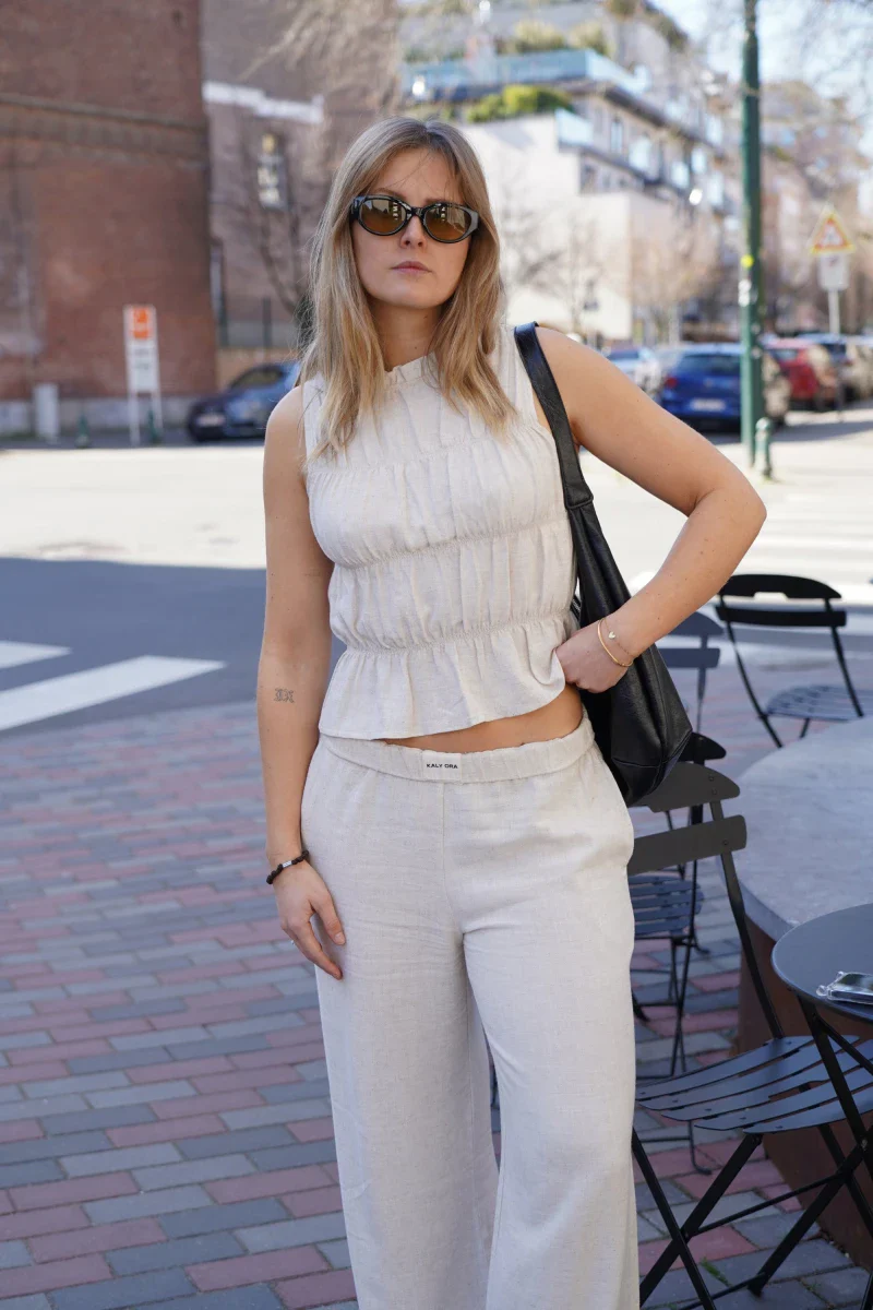 Pantalon de plage Beige - Anna - Image 11