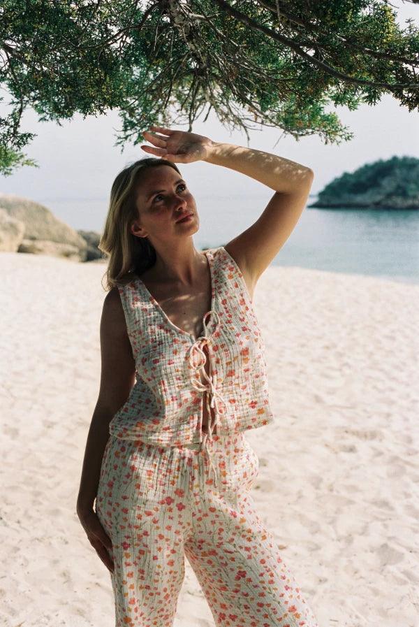 Pantalon de plage motifs fleurs - Anna - Image 6