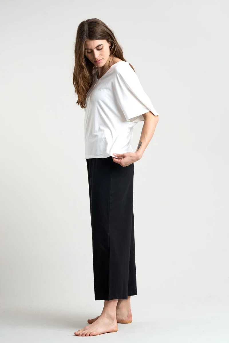 Pantalon en coton bio noir - Diana - Image 5