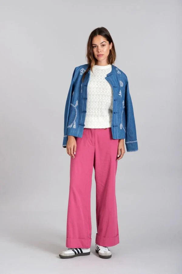 Pantalon en coton bio rose pour femme - Tansy - Image 3