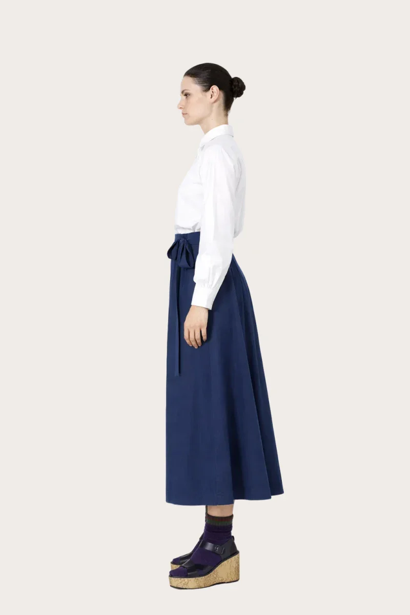 Pantalon en coton upcyclé - Écume - Image 2