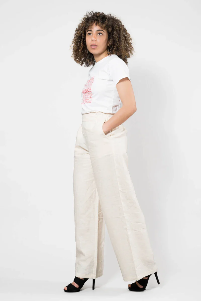 Pantalon en lin Beige - Image 2