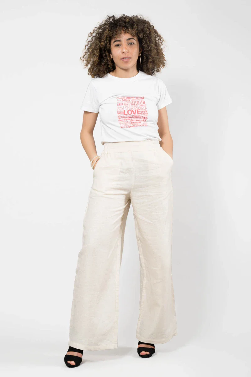 Pantalon en lin Beige - Image 4