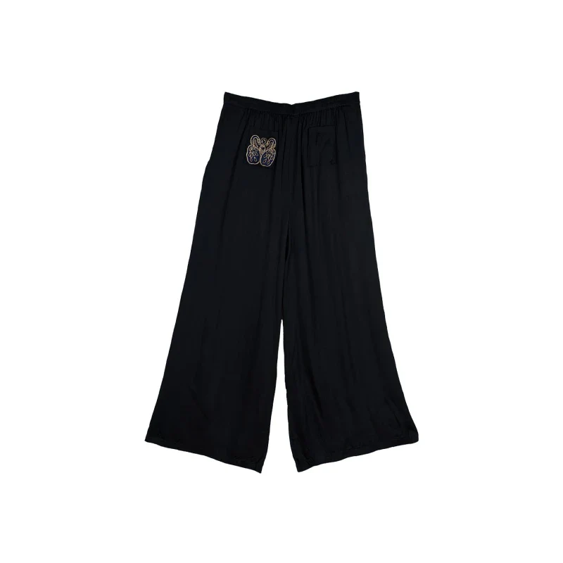 Pantalon fuseau noir en fibre de pétales de roses - Image 6
